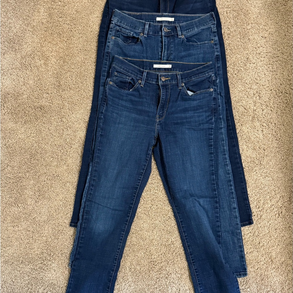 Levi’s Women Straight Leg Jeans - Size 6 - set of three